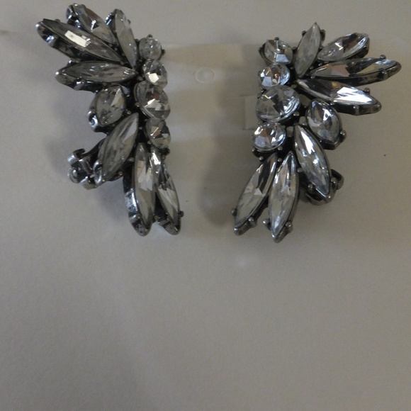 Banana Republic Gemstone Sparkle Deco Crystal Ear Cimbers Earrings NWT 45 - Picture 2 of 8